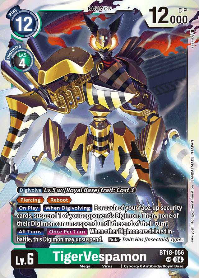 TigerVespamon - Release Special Booster 2.0 - Super Rare - BT18-056 SR