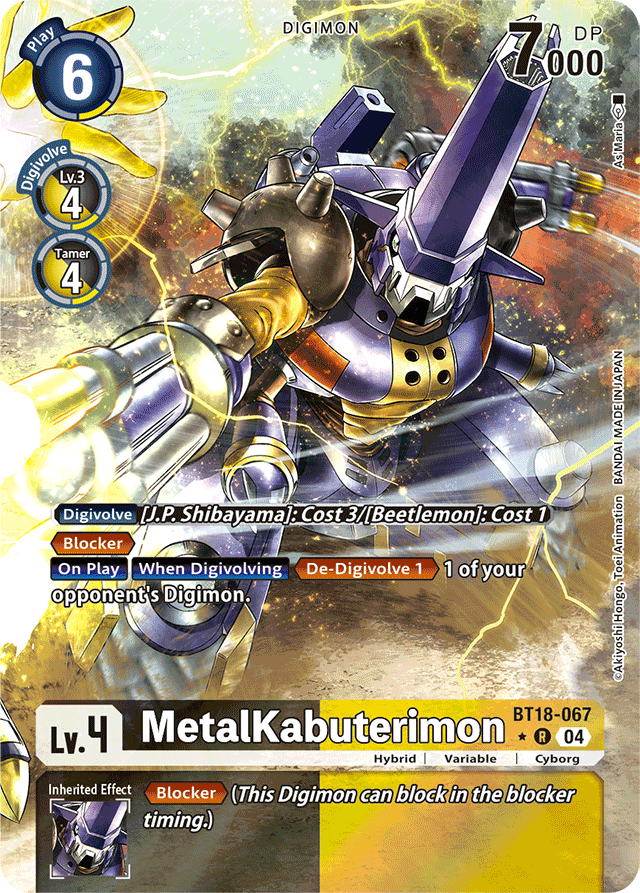 MetalKabuterimon (Alternate Art) - Release Special Booster 2.0 - Rare - BT18-067 R