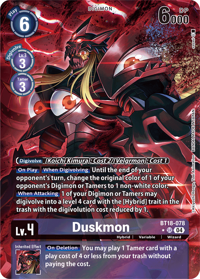 Duskmon (Alternate Art) - Release Special Booster 2.0 - Rare - BT18-078 SR