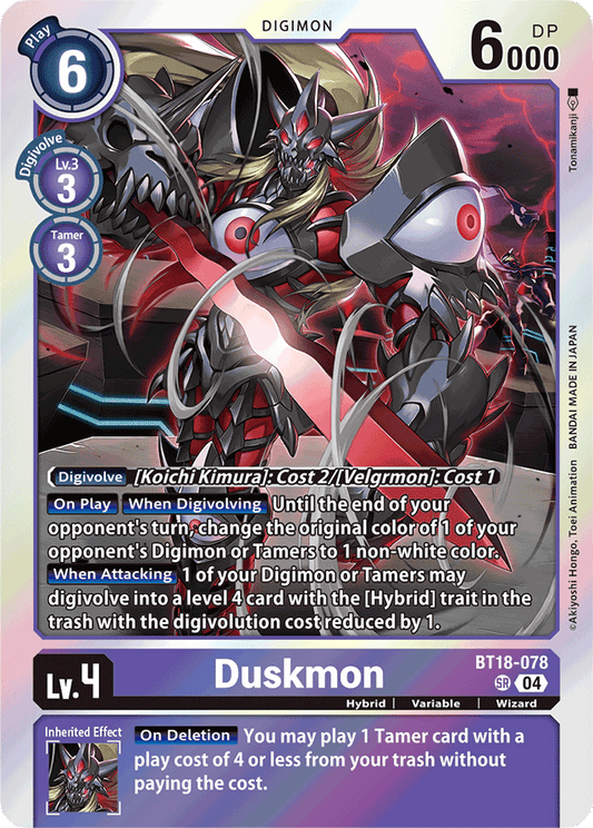 Duskmon - Release Special Booster 2.0 - Super Rare - BT18-078 SR