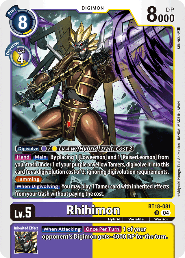 Rhihimon - Release Special Booster 2.0 - Uncommon - BT18-081 U