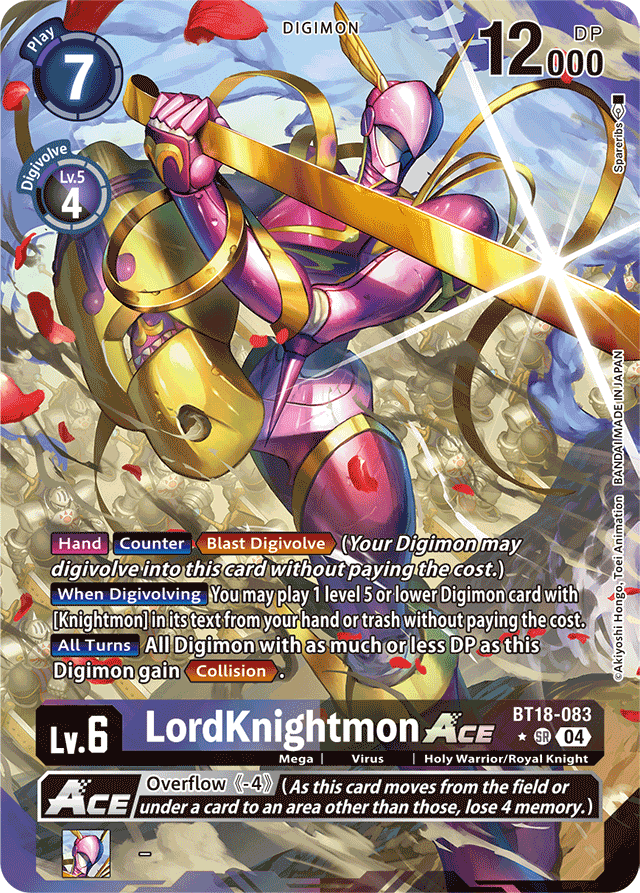 LordKnightmon ACE (Alternate Art) - Release Special Booster 2.0 - Super Rare - BT18-083 SR