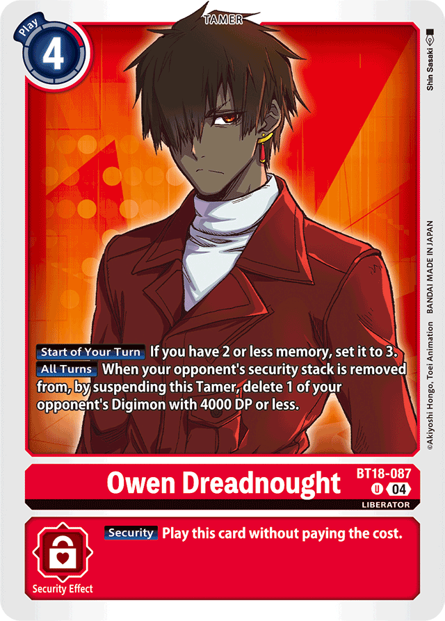 Owen Dreadnought - Release Special Booster 2.0 - Uncommon - BT18-087 U