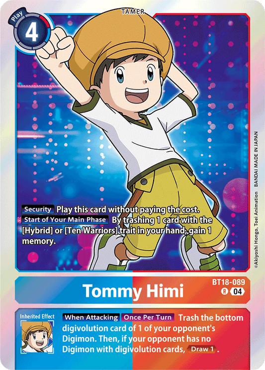 Tommy Himi - Release Special Booster 2.0 - Rare - BT18-089 R