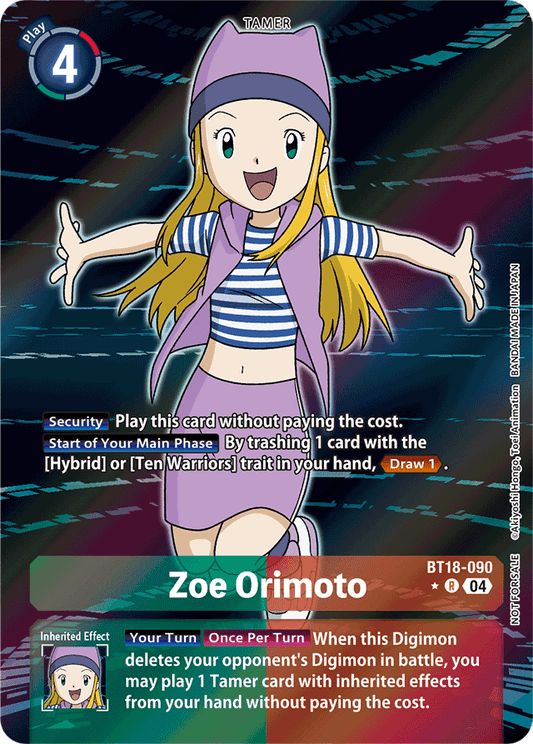 Zoe Orimoto (Release Special Booster 2.0: Box Promotion Pack) - Release Special Booster 2.0 - Rare - BT18-090 R