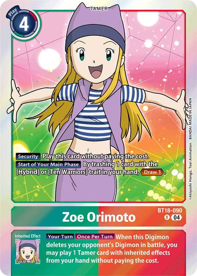 Zoe Orimoto - Release Special Booster 2.0 - Rare - BT18-090 R