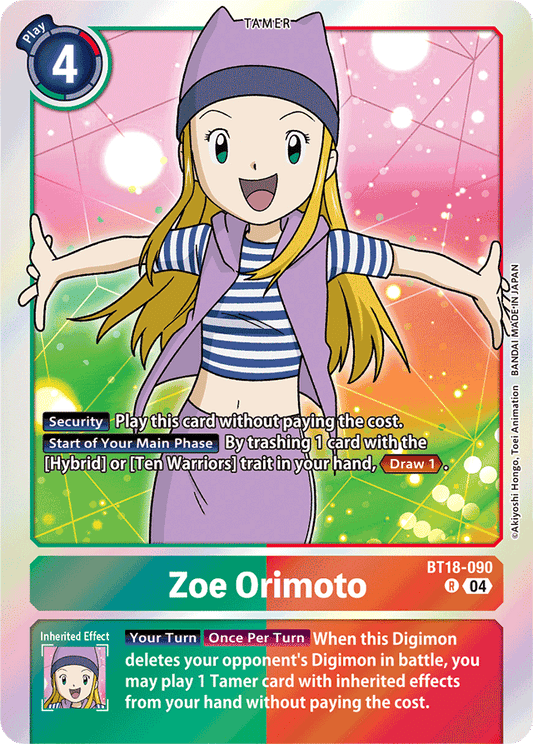 Zoe Orimoto - Release Special Booster 2.0 - Rare - BT18-090 R