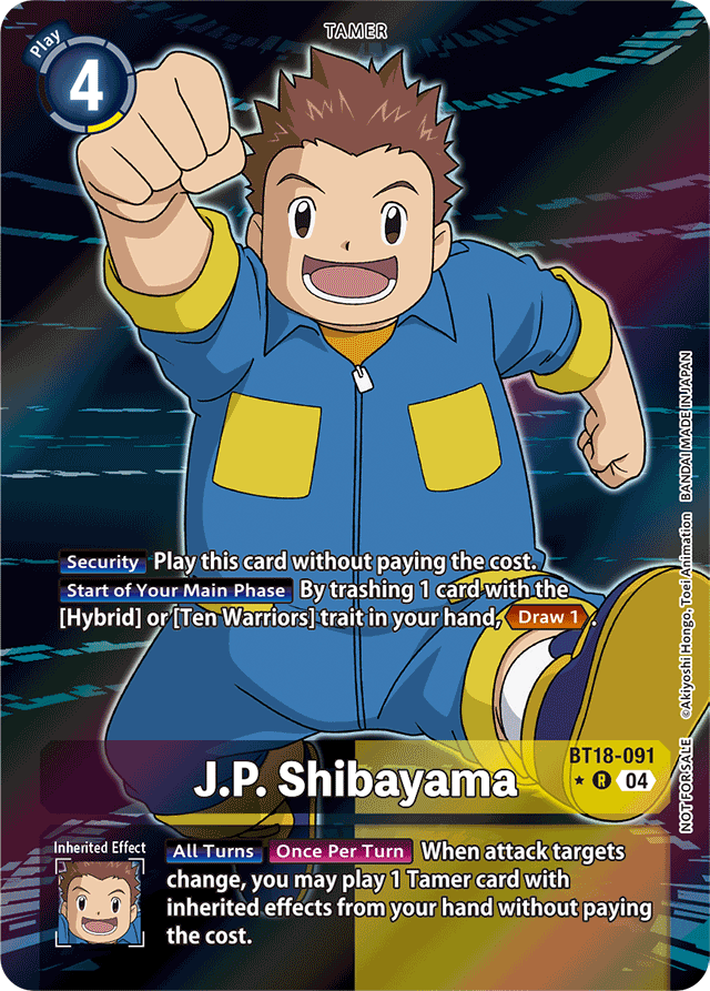 J.P. Shibayama (Release Special Booster 2.0: Box Promotion Pack) - Release Special Booster 2.0 - Rare - BT18-091 R