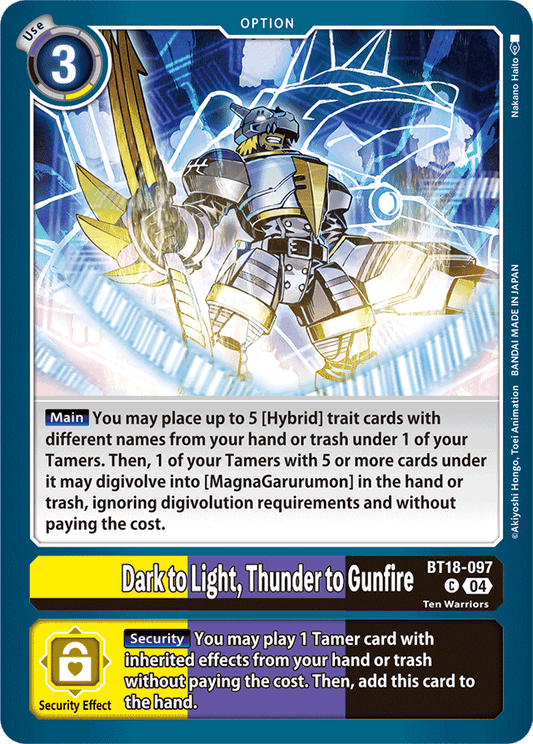 Dark to Light, Thunder to Gunfire - Release Special Booster 2.0 - Common - BT18-097 C