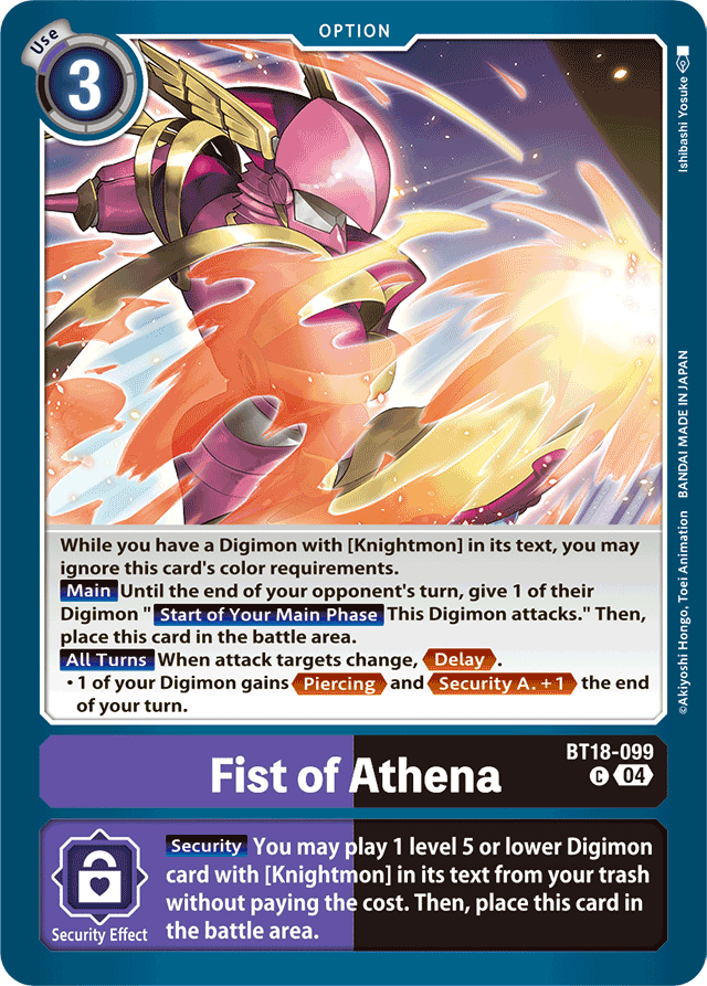 Fist of Athena - Release Special Booster 2.0 - Common - BT18-099 C