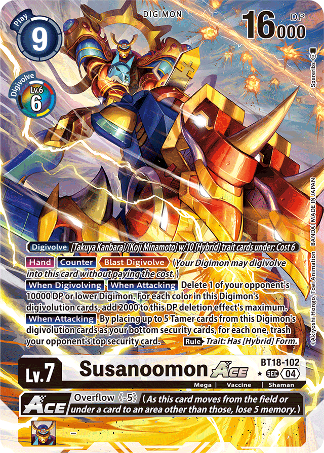 Susanoomon ACE (Alternate Art) - Release Special Booster 2.0 - Secret Rare - BT18-102 SEC