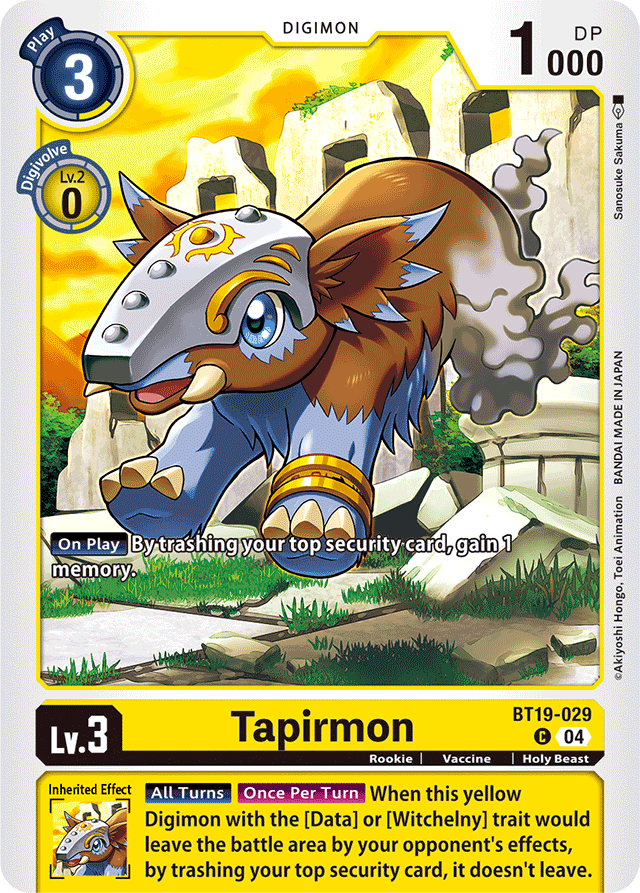 Tapirmon - Release Special Booster 2.0 - Common - BT19-029 C