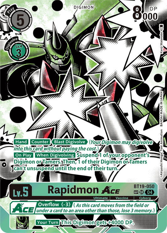 Rapidmon ACE (Textured) - Release Special Booster 2.5 - Super Rare - BT19-050 SR