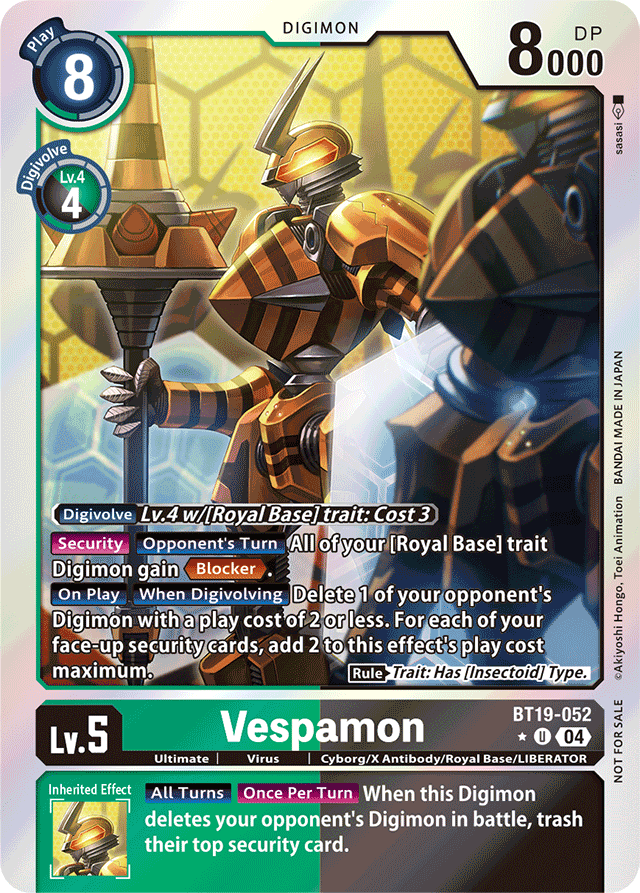 Vespamon (Release Special Booster 2.0: Box Promotion Pack) - Release Special Booster 2.0 - Uncommon - BT19-052 U