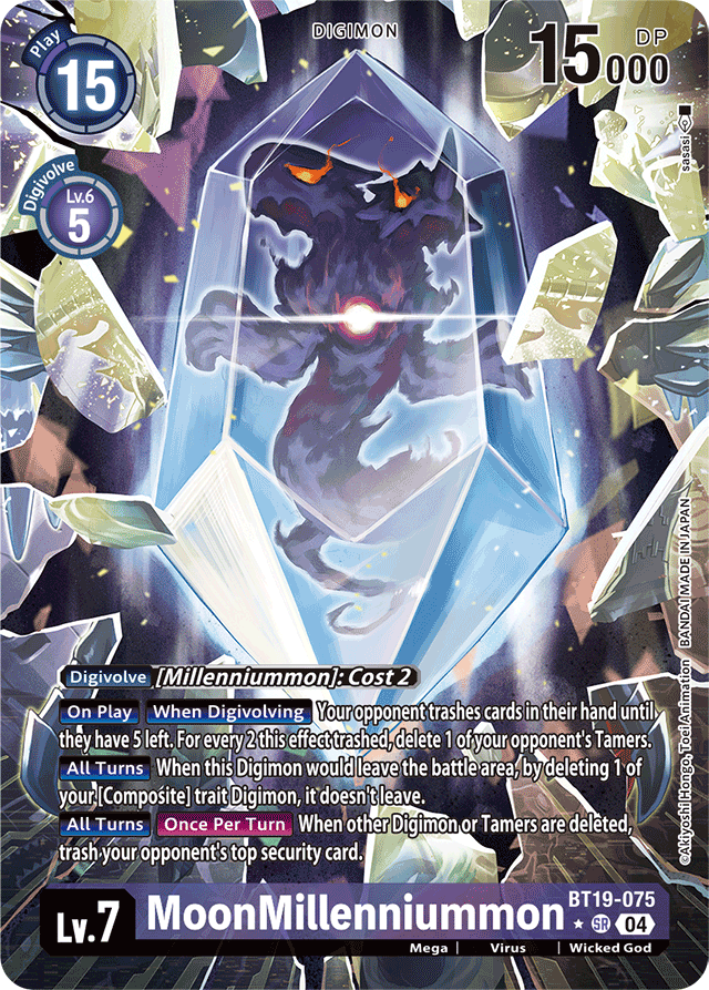 MoonMillenniummon (Alternate Art) - Release Special Booster 2.0 - Super Rare - BT19-075 SR