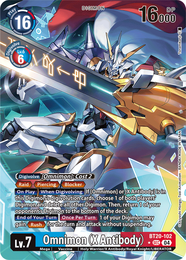 Omnimon (X Antibody) (Alternate Art) - Release Special Booster 2.5 - Secret Rare - BT20-102 SEC