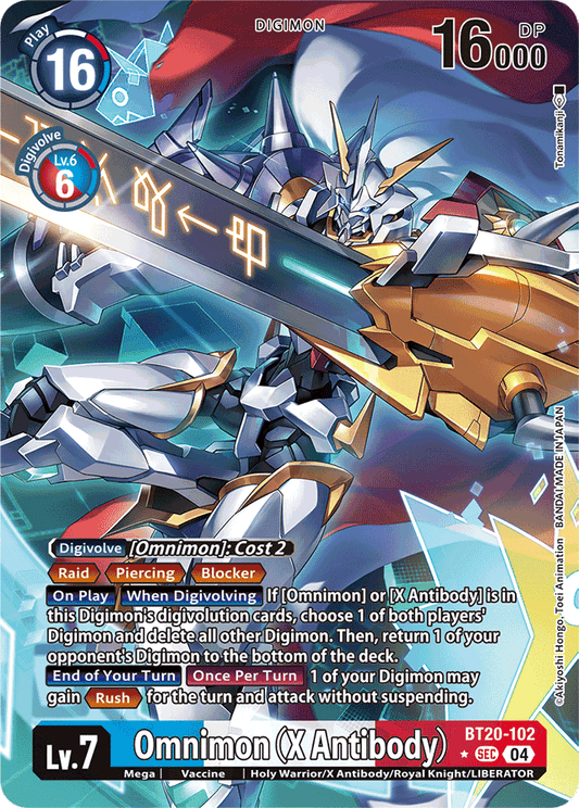 Omnimon (X Antibody) (Alternate Art) - Release Special Booster 2.5 - Secret Rare - BT20-102 SEC