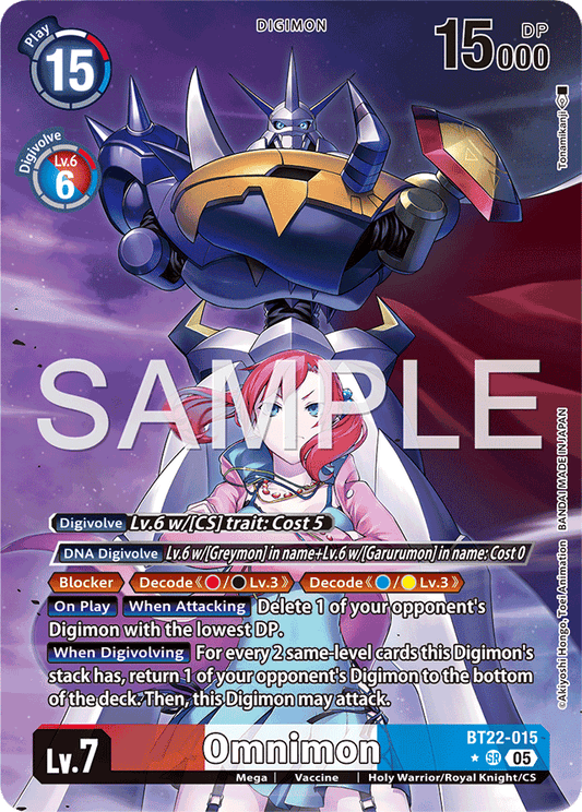 Omnimon (Alternate Art) - Cyber Eden - Super Rare - BT22-015 SR