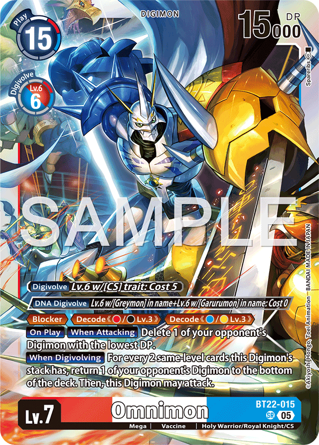 Omnimon - Cyber Eden - Super Rare - BT22-015 SR