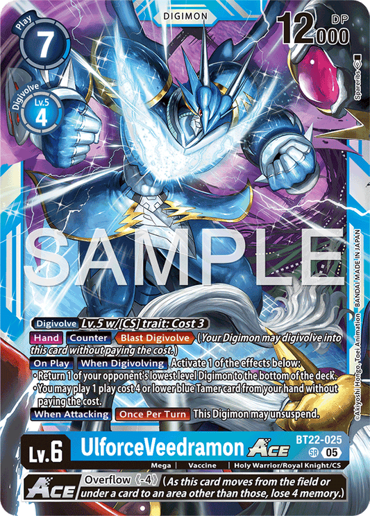 UlforceVeedramon ACE - Cyber Eden - Super Rare - BT22-025 SR