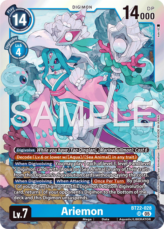Ariemon - Cyber Eden - Super Rare - BT22-028 SR