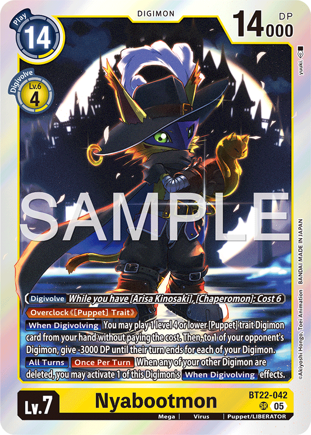 Nyabootmon - Cyber Eden - Super Rare - BT22-042 SR