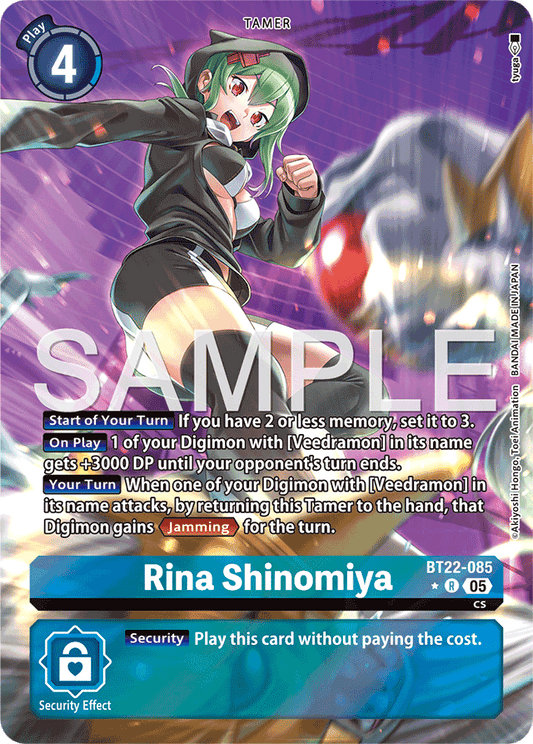 Rina Shinomiya (Alternate Art) - Cyber Eden - Rare - BT22-085 R