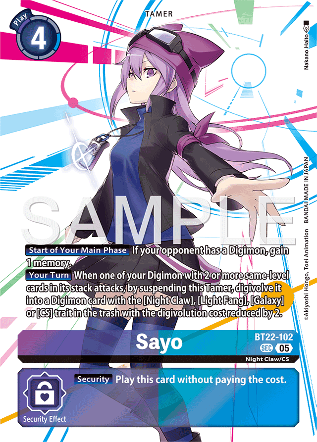 Sayo - Cyber Eden - Secret Rare - BT22-102 SEC