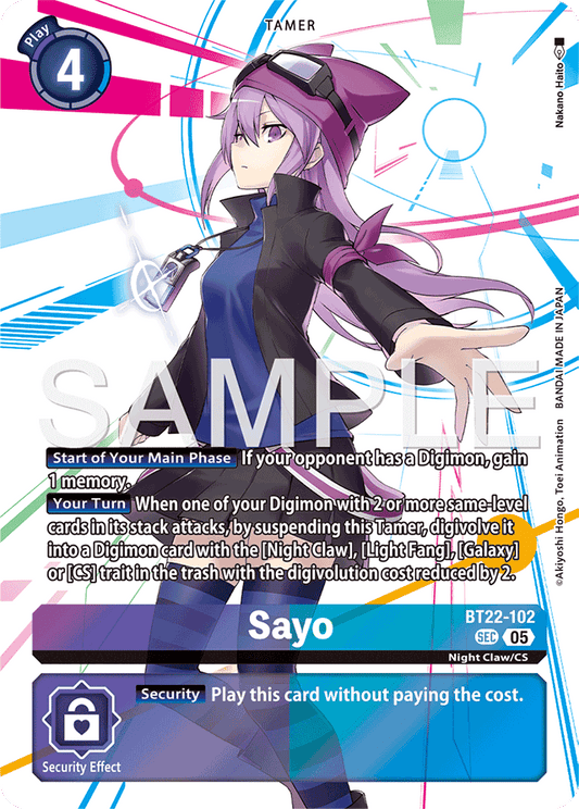 Sayo - Cyber Eden - Secret Rare - BT22-102 SEC