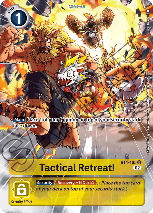Tactical Retreat! (Alternate Art) - Starter Deck 14: Beelzemon Advanced Deck Set - Uncommon - BT4-105 U