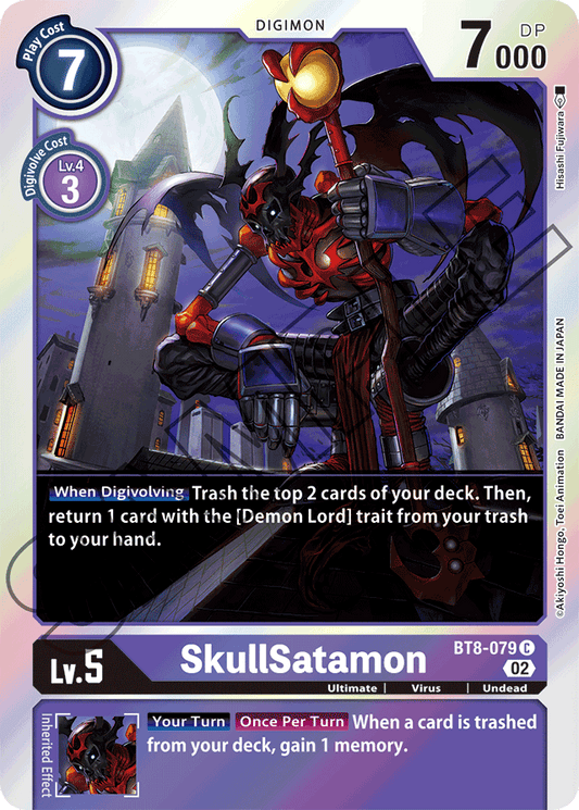 SkullSatamon (Alternate Art) - Starter Deck 14: Beelzemon Advanced Deck Set - Common - BT8-079