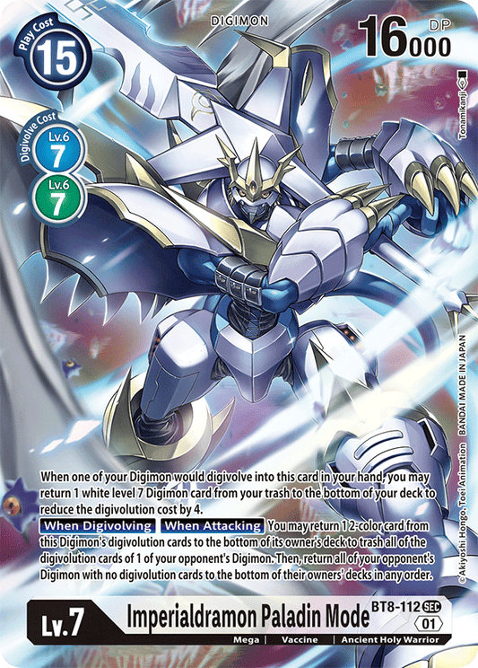 Imperialdramon Paladin Mode - New Awakening - Secret Rare - BT8-112 SEC