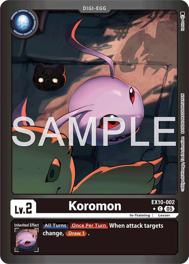 Koromon (Limited Foil) - Sinister Order - Common - EX10-002 C