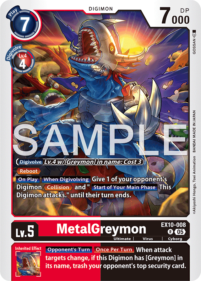 MetalGreymon - Sinister Order - Rare - EX10-008 R