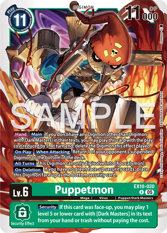 Puppetmon - Sinister Order - Rare - EX10-020 R