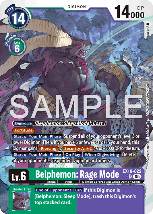 Belphemon: Rage Mode - Sinister Order - Super Rare - EX10-022 SR