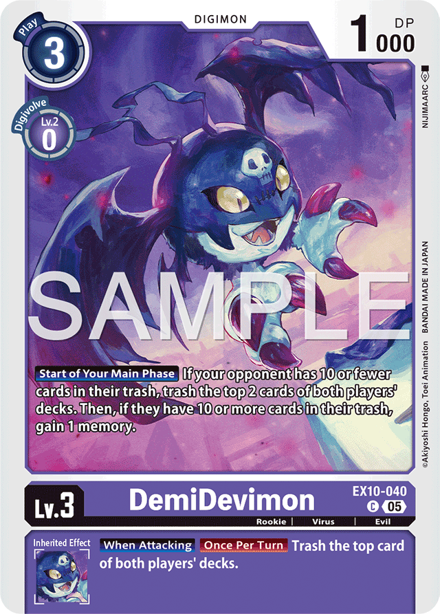 DemiDevimon - Sinister Order - Common - EX10-040 C