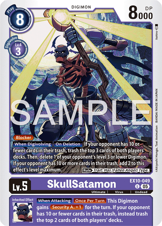 SkullSatamon - Sinister Order - Uncommon - EX10-049 U