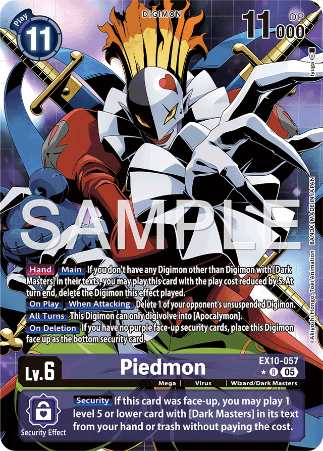 Piedmon (Alternate Art) - Sinister Order - Rare - EX10-057 R
