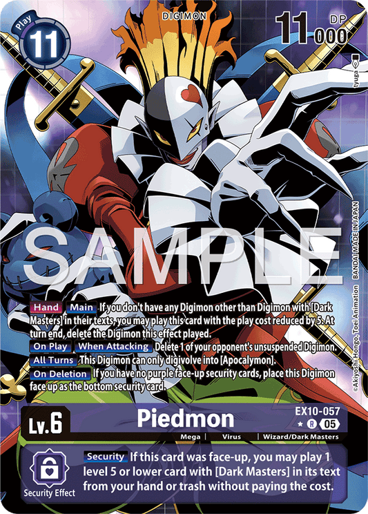 Piedmon (Alternate Art) - Sinister Order - Rare - EX10-057 R