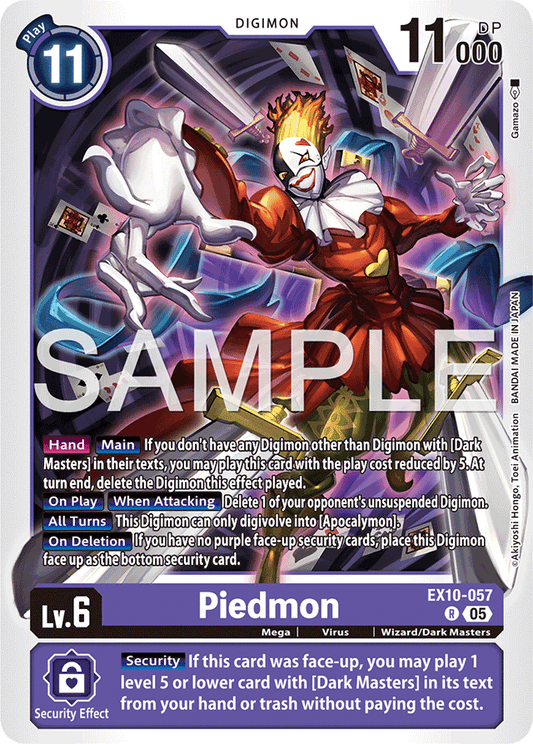 Piedmon - Sinister Order - Rare - EX10-057 R