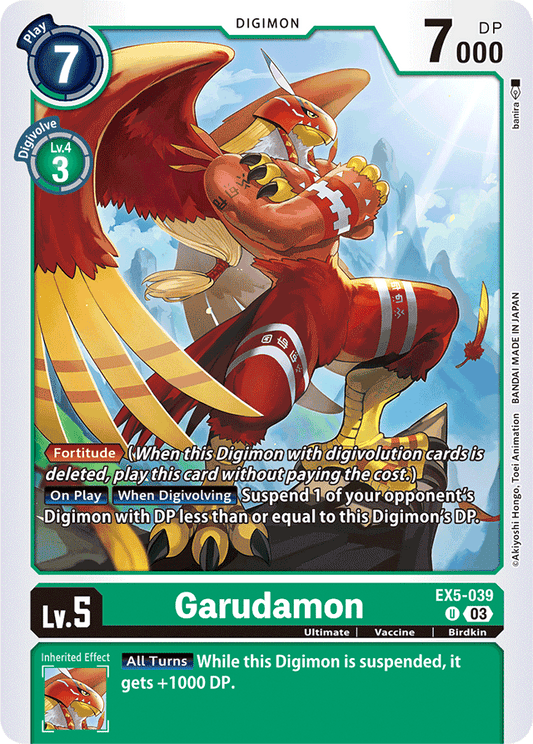 Garudamon - Animal Colosseum - Uncommon - EX5-039 U