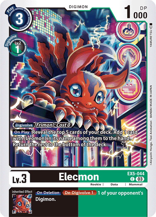Elecmon - Animal Colosseum - Common - EX5-044 C