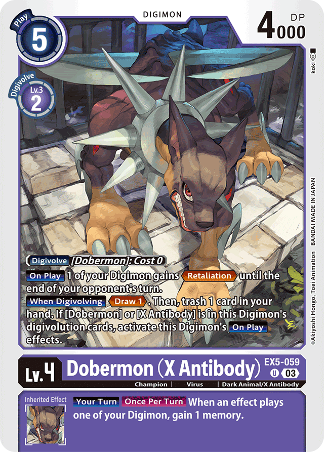 Dobermon (X Antibody) - Animal Colosseum - Uncommon - EX5-059 U