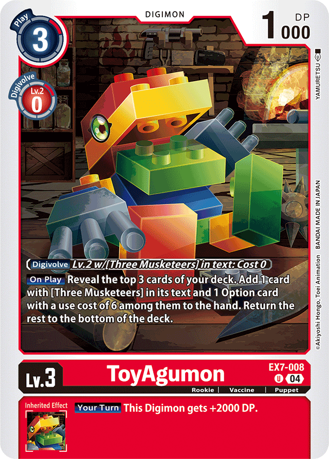 ToyAgumon - EX7-008 - Digimon LIBERATOR - Uncommon - EX7-008 U