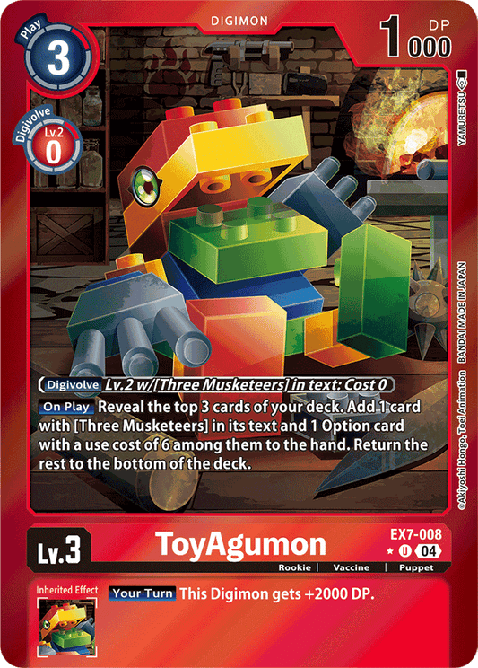 ToyAgumon - EX7-008 (Foil) - Digimon LIBERATOR - Uncommon - EX7-008 U