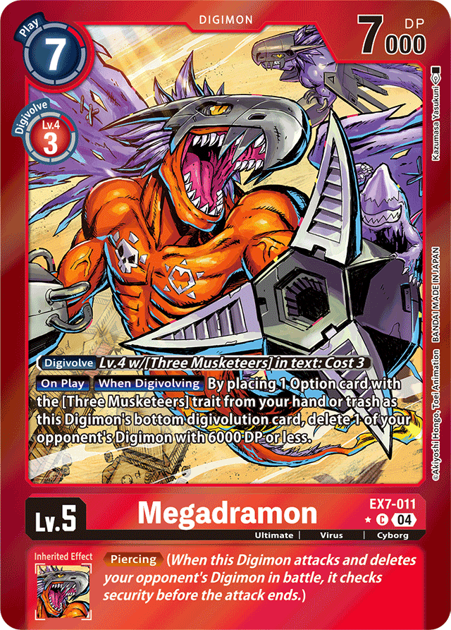 Megadramon (Foil) - Digimon LIBERATOR - Common - EX7-011 C