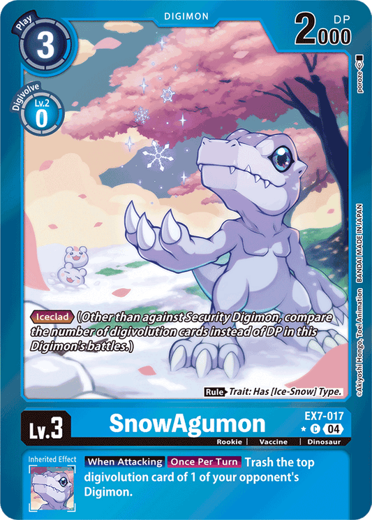 SnowAgumon (Foil) - Digimon LIBERATOR - Common - EX7-017 C