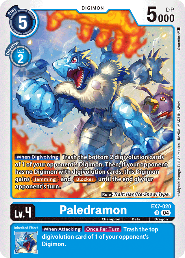 Paledramon - Digimon LIBERATOR - Uncommon - EX7-020 U