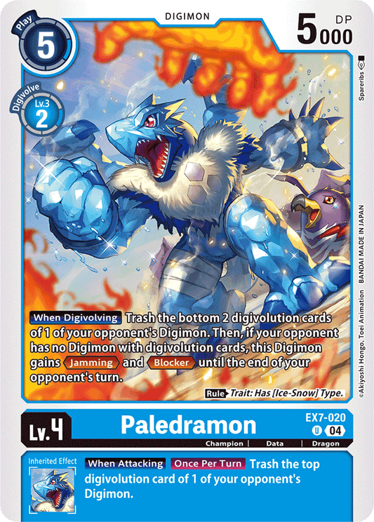 Paledramon - Digimon LIBERATOR - Uncommon - EX7-020 U